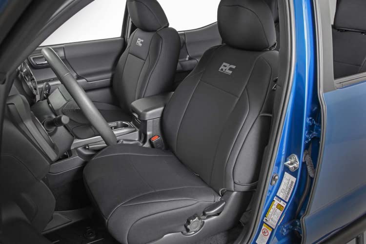 Rough Country Neoprene seat covers for Tacoma rear seat guard against stains and scuffs