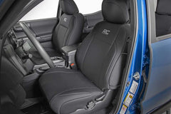 Rough Country Neoprene seat covers for Tacoma rear seat guard against stains and scuffs