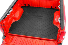Rough Country rubber bed mat contoured fit matches the truck bed shape.