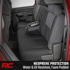 Breathable foam-padding underlay from Rough Country enhances comfort on long trips.