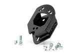 Rough Country spare tire carrier spacer on a Wrangler with a 33-inch tire for JK/TJ/YJ.