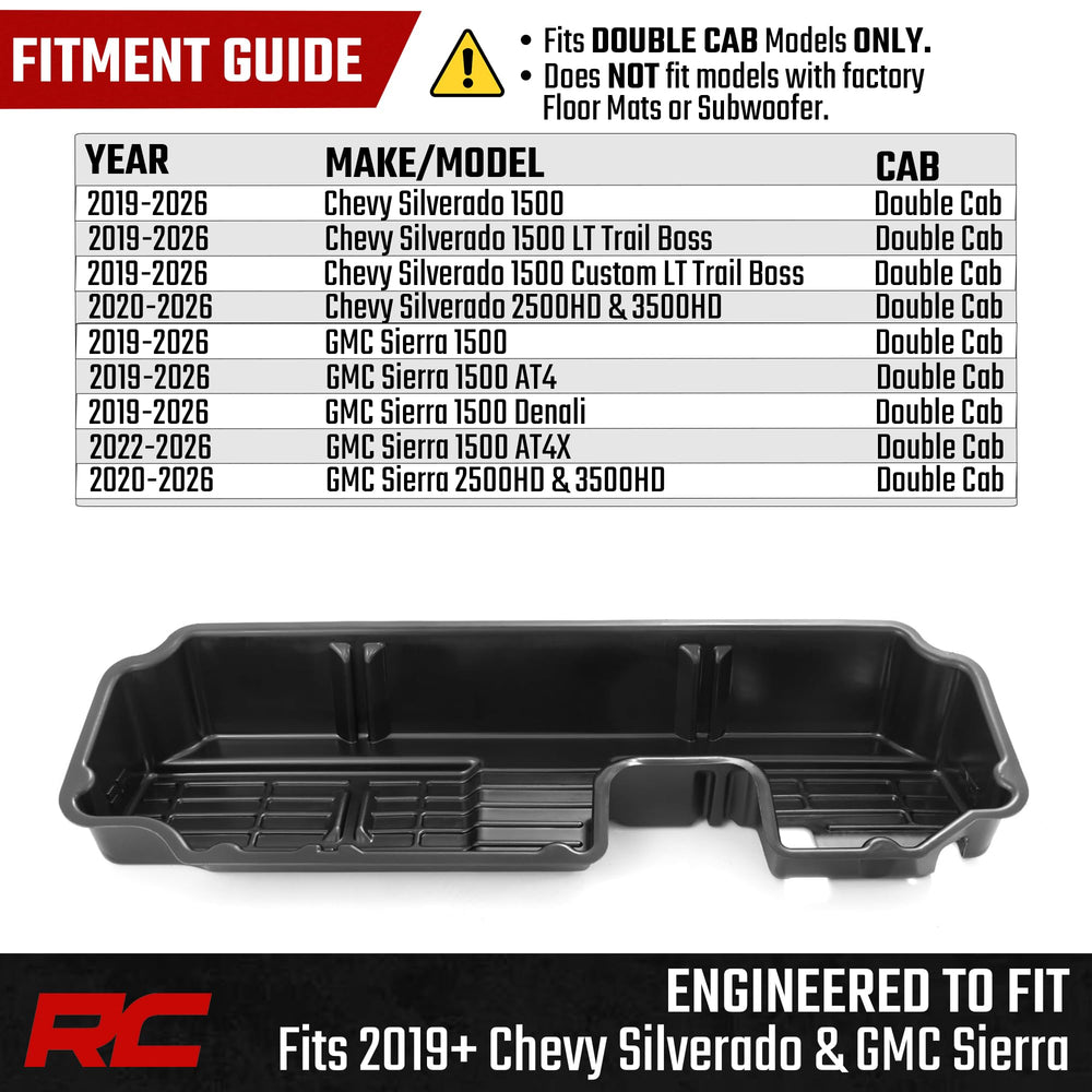 Rough Country lockable lid option adds extra security for valuables.