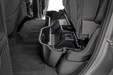 Rough Country under-seat storage for Ram 1500 Quad Cab keeps tools organized under the rear seat.
