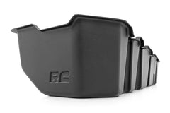 Rough Country under-seat tray shows durable thermoplastic construction resists wear and corrosion.