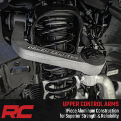 Rough Country upper control arm backed by a limited lifetime replacement warranty.