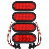 ROULER oval red 6-inch trailer light for reliable stop and turn signaling