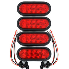 ROULER oval red 6-inch trailer light for reliable stop and turn signaling
