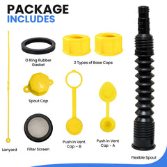 ROVER AIDE spout caps highlight two sizes for versatile fit