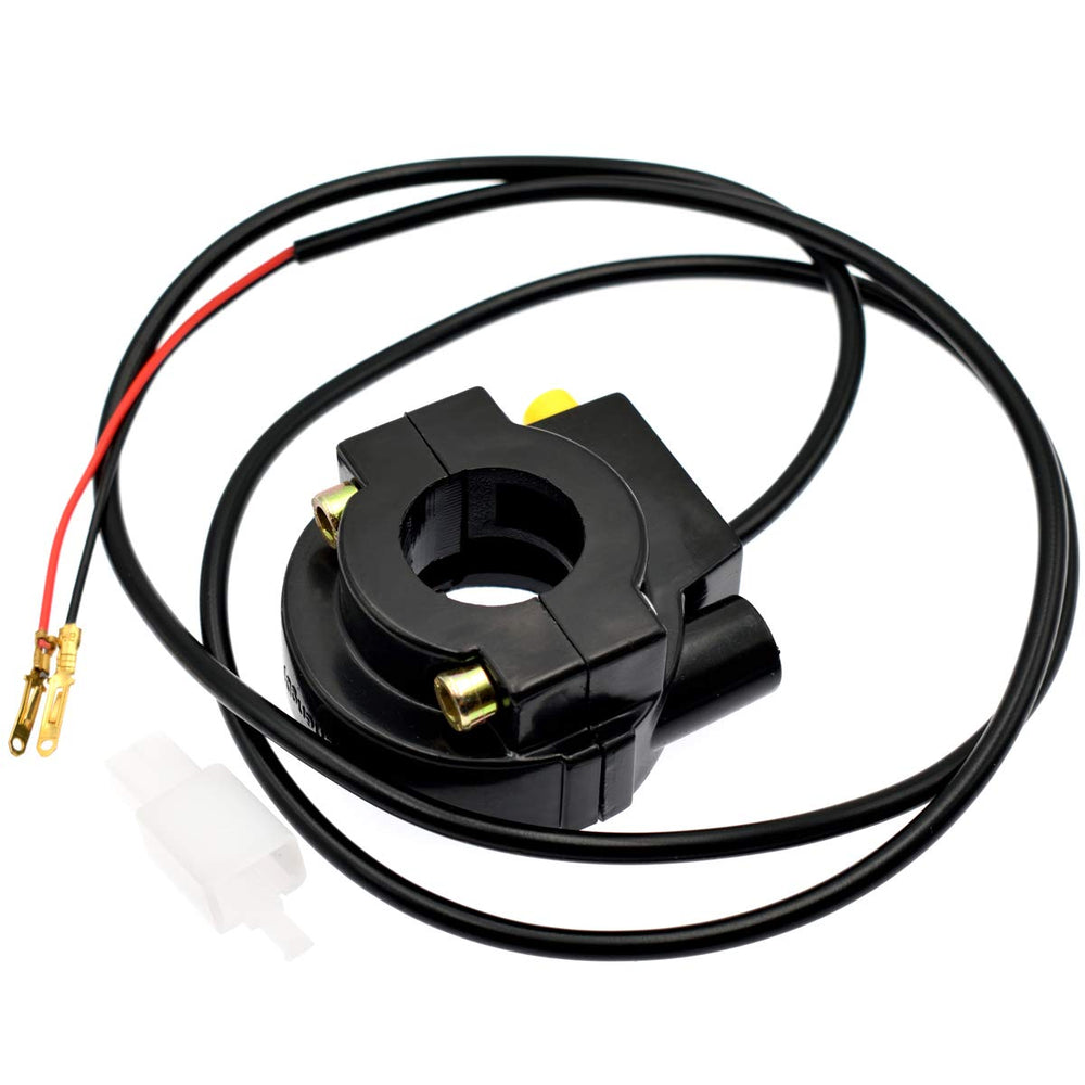 Royitay included parts showing grip pair, long throttle cable, and switch holder.