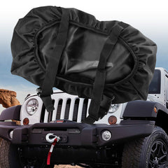 Royitay small winch cover side view shows snug fit for 2500–5500 lbs