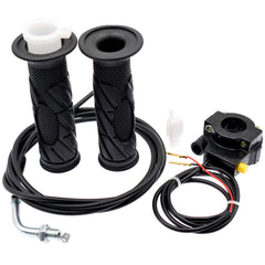 Royitay twist grips pair on 22mm handlebars for smooth throttle control.