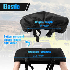 Royitay winch cover fits 2500–5500 lbs winches, up to 6000 lbs for some models