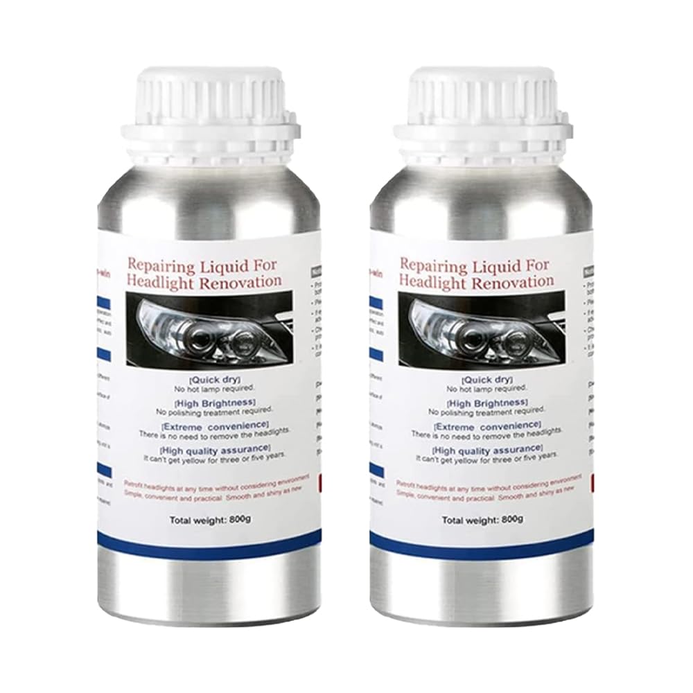 ROYWOO headlight restoration liquid bottle improves clarity and visibility.