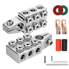 Rpeconu 12-way battery terminal connector for multi-cable setup in a vehicle