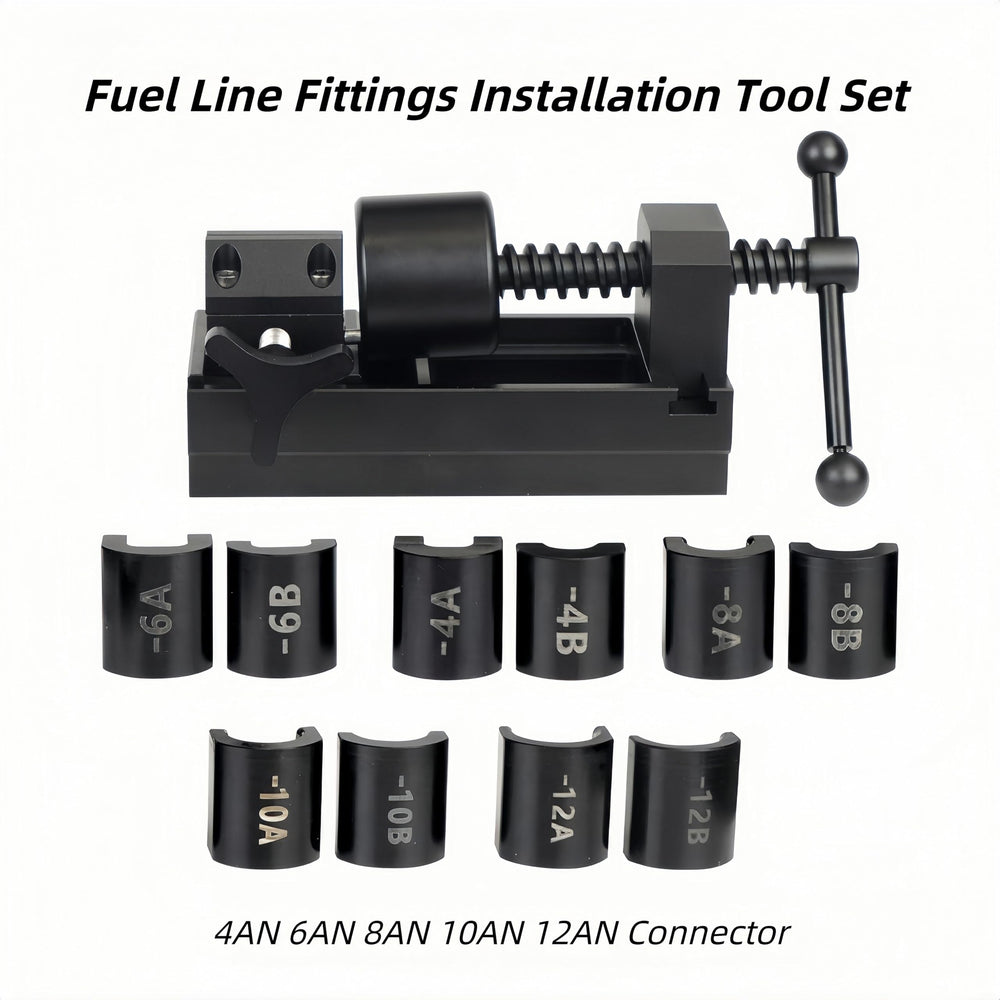 RQG fuel line fittings tool set with 6AN connector for easy removal.