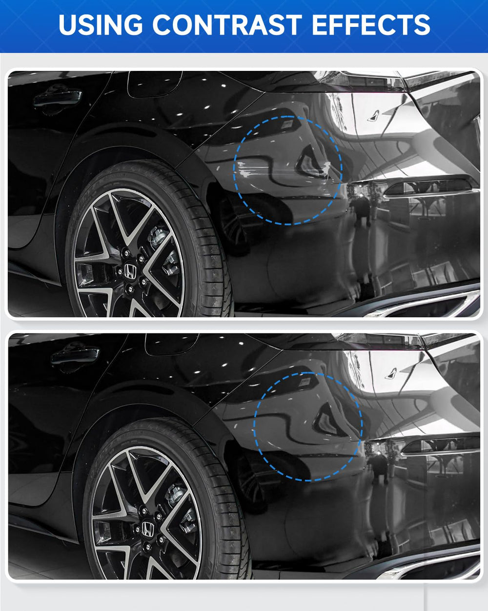 RSACET NH-731P Crystal Black Pearl color swatch helps verify exact Honda color before touch up