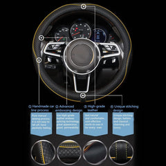 Full surround, heavy-duty cover protects worn steering wheel