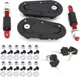 RSYEKU flush hood latch black for secure racing hood access