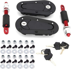 RSYEKU flush hood latch black for secure racing hood access