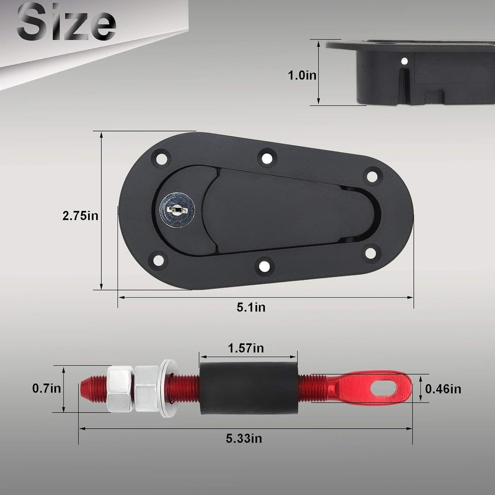 RSYEKU hood latch assembly with plug-like locking
