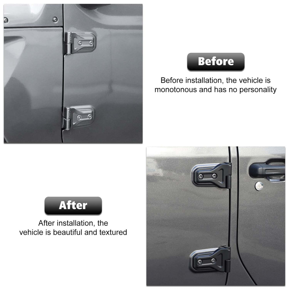 RT-TCZ Jeep hinge cover rear view concealing hinges.