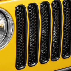 RT-TCZ Jeep Wrangler TJ honeycomb inserts provide bold mesh aesthetic and grille protection.