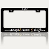 RTINRAN Grateful license frame with faith motif enhances vehicle style and personalization.