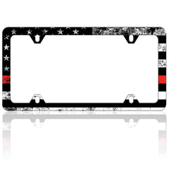 RTINRAN vintage flag thin red line frame adds bold style to your car.