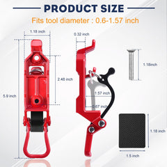 Rtshuok metal rubber clamp mounting bracket securing tools during off-road use