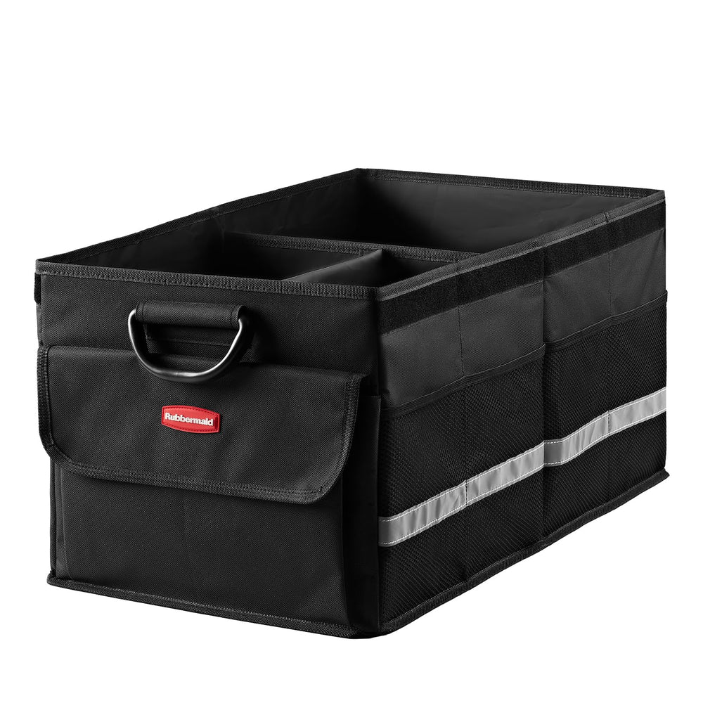 Rubbermaid car organizer collapsible trunk showing space-saving design
