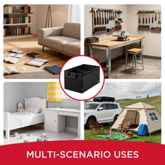 Rubbermaid car organizer keeps essentials within reach during family trips.