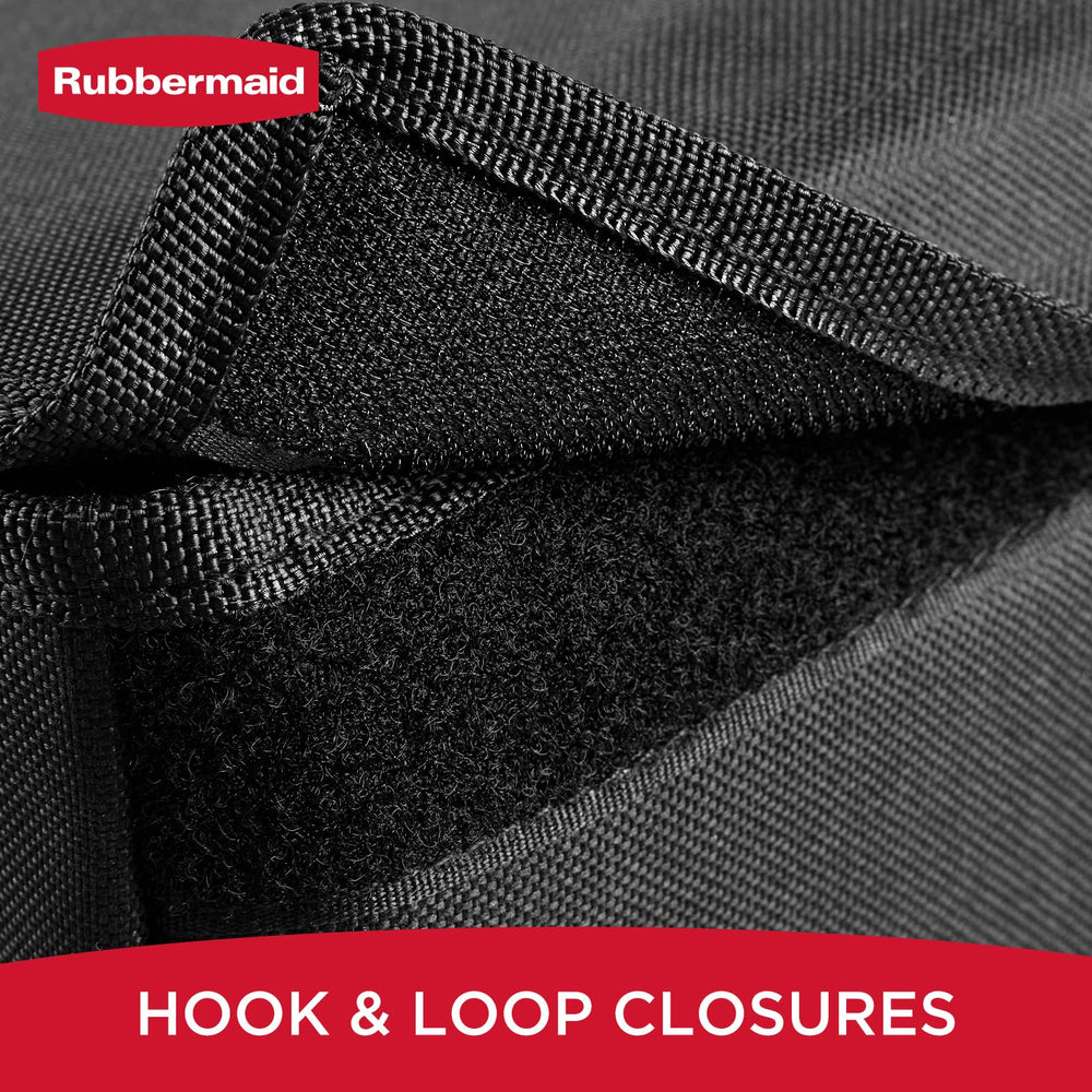 Rubbermaid trunk storage features reinforced stitching for long-lasting performance.
