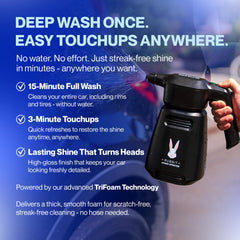Compact kit stored in the trunk for on-the-go detailing.