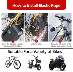 Ruby.Q alarm disc lock heavy-duty steel body resists rain and rust.