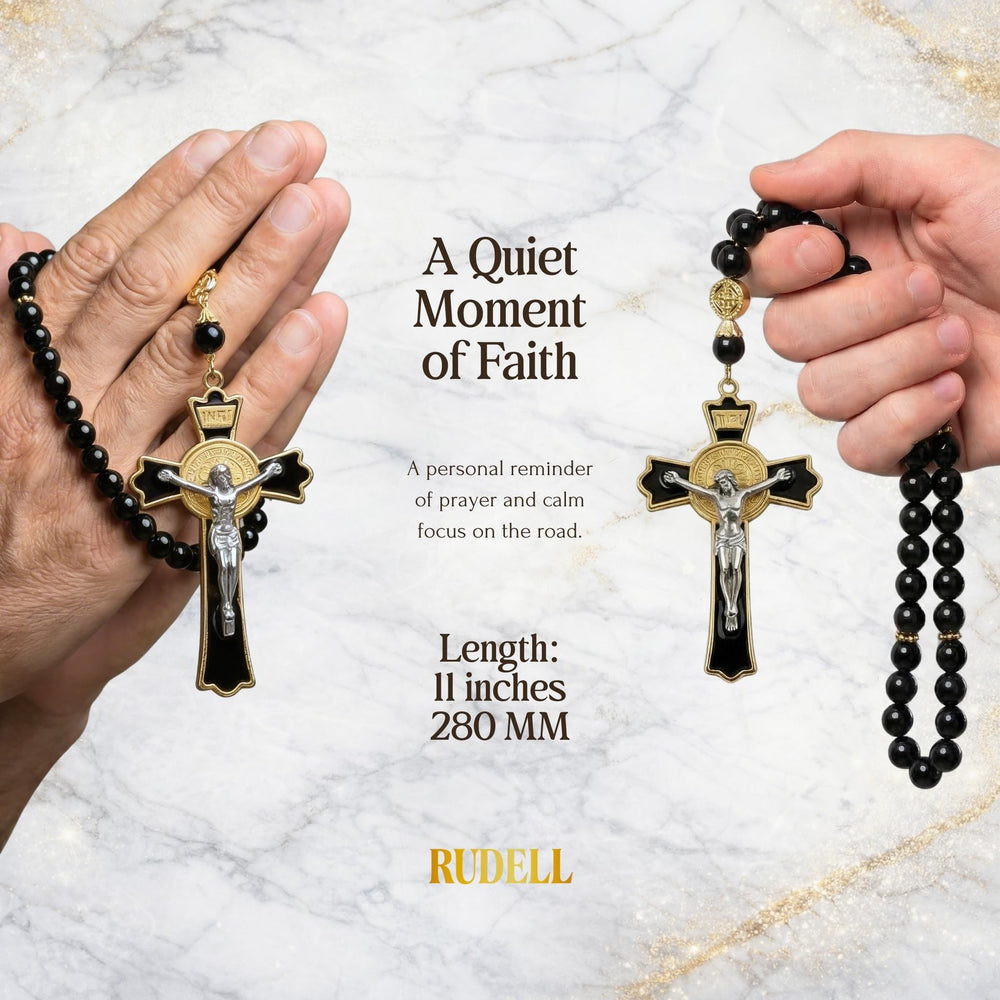 RUDELL Commute-faith reminder rosary keeps faith present on busy roads.