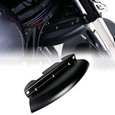 Rudyness wind deflector on Harley Touring, front view, smooth airflow