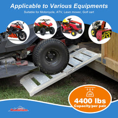 Ruedamann ramps support two ramps up to 3520 lbs total.