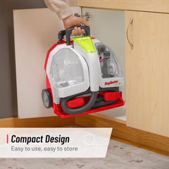 Rug Doctor Pet Portable Spot Cleaner ready for car interiors, upholstery and mats.