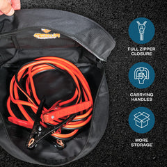 Rugged Tools cable bag EV charging cables ready for trunk storage and quick access.