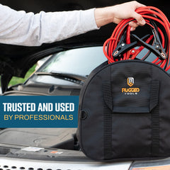 Rugged Tools cable bag fits in the trunk for neat vehicle gear.