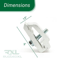 RuggedXL Low Pro clamps in aluminum for exterior use and camper-shell security