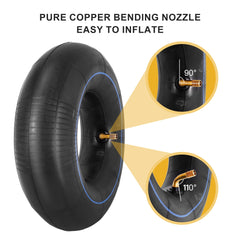 RUHUO 4.10-4 inner tube compatible with mower tires and handcarts.