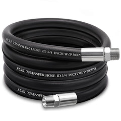 Ruikarhop fuel hose 10ft shows 3-4 inch inner diameter for smooth fuel transfer