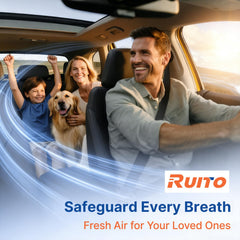 RUITO CF10285 installed in a mid-size SUV delivering refreshed interior air.
