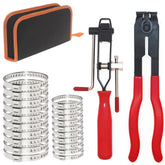 RUITONDA 22pc CV boot clamp pliers kit in use for secure clamp installation