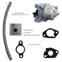 Ruixing GX270 carburetor gasket set for proper seal.