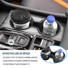 Ruiya center-console storage boost helps organize glasses, cards, and coins.