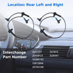 Ruizure ALS1757 rear sensor assembly showing cross‑compatibility with OEM numbers