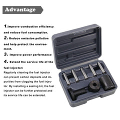 RULLINE 34720 kit in use on injector tip for smooth installation