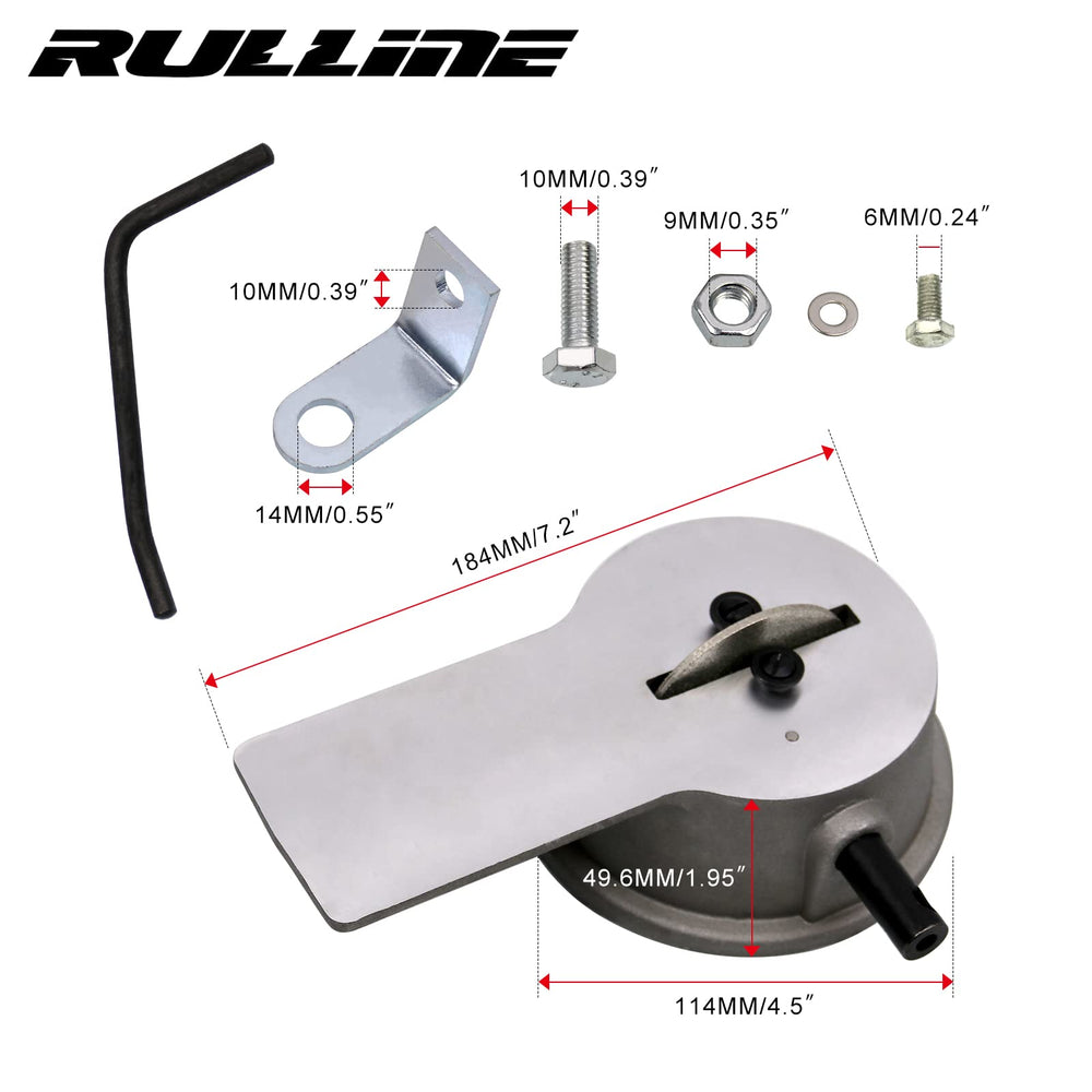 RULLINE end cap filer tool mounted on a workbench for stable operation.